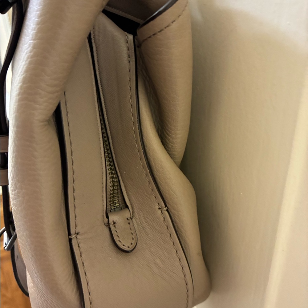 COACH Brooklyn Carryall Turnlock Shoulder Hand 2way Bag Leather BEIGE NWOT - Picture 6 of 16